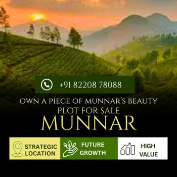 3 Acre Commercial Land for Sale at Munnar Budget - 300000 Cent
