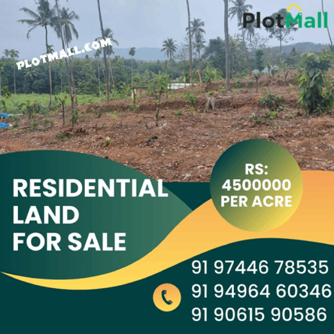 1 Acre Residential Land for Sale at Idukki Budget - 4500000 Acre