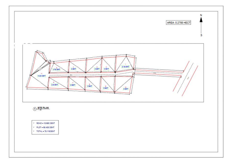 65 Cent Residential Land for Sale at Athani Budget - 800000 Cent
