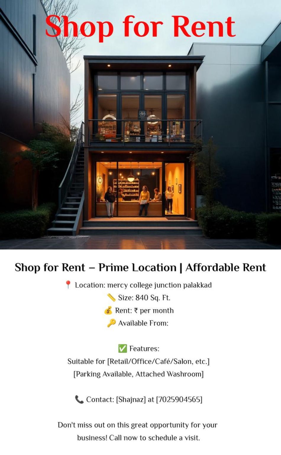 Shop / Showroom For Rent