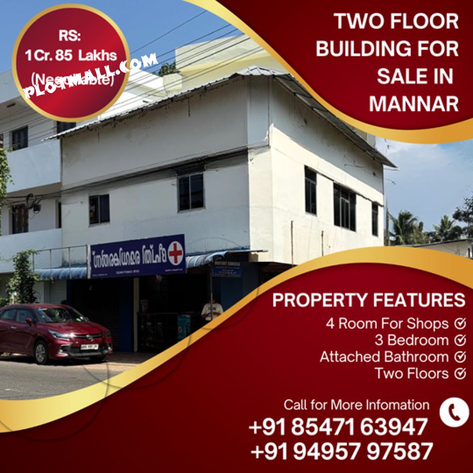 3 Cent Shop / Showroom for Sale at Pathanamthitta Budget - 18500000 Total